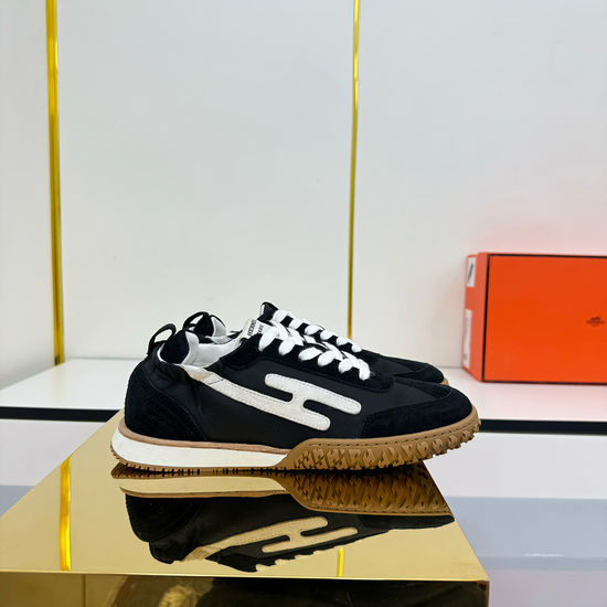 Hermes Suede Fabric Casual Sneakers Non-slip Durable Daily Shoes