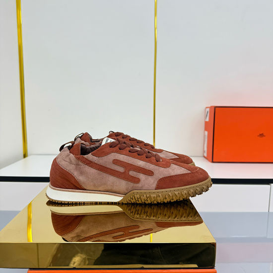 Hermes Suede Fabric Casual Sneakers Non-slip Durable Daily Shoes
