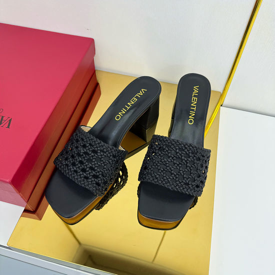 Valentino Hand Woven Leather Sole Dress Shoes