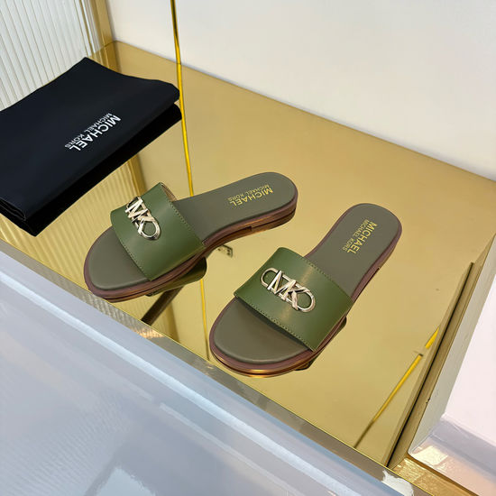 Michael Kors Breathable Leather Comfortable Casual Summer Slides