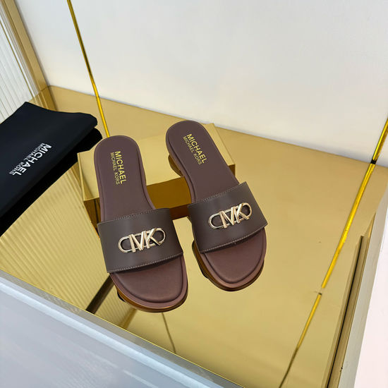 Michael Kors Breathable Leather Comfortable Casual Summer Slides