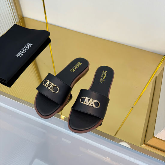 Michael Kors Breathable Leather Comfortable Casual Summer Slides
