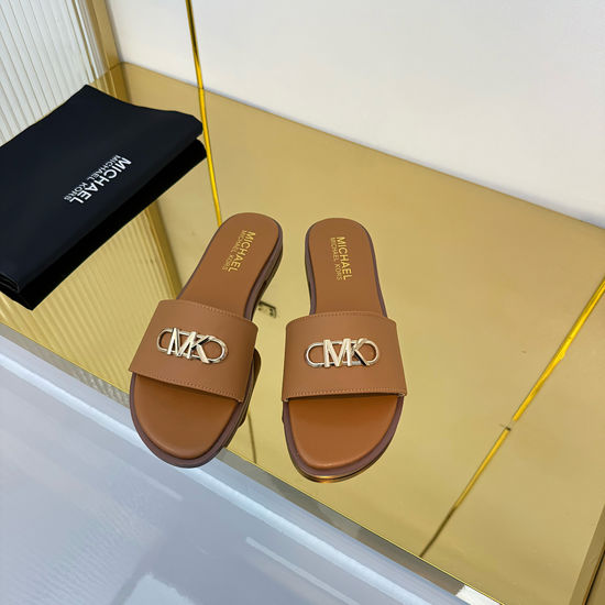 Michael Kors Breathable Leather Comfortable Casual Summer Slides