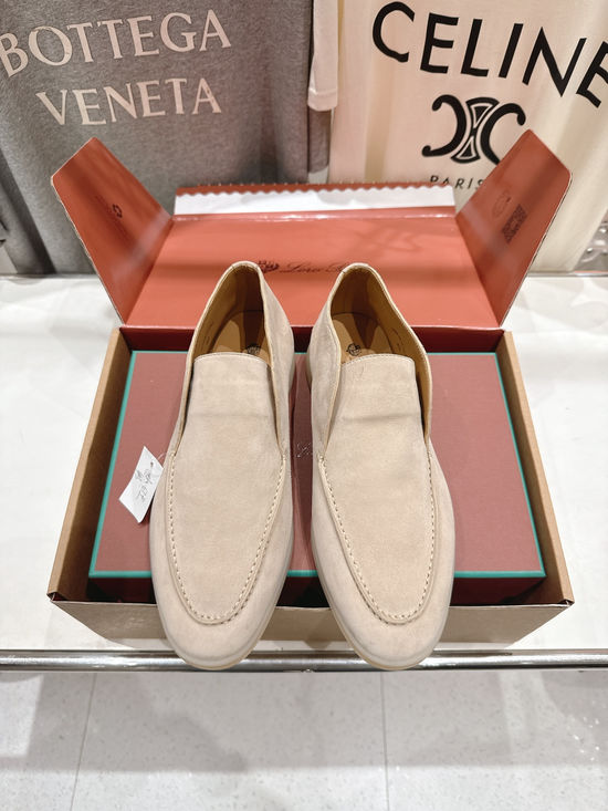 Loro Piana Suede High Top Comfortable Slip On Casual Loafer Shoes