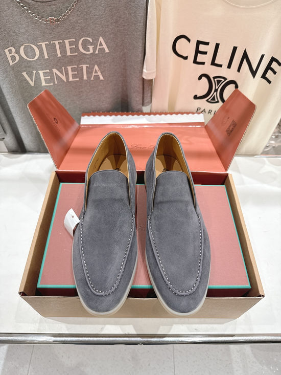 Loro Piana Suede High Top Comfortable Slip On Casual Loafer Shoes
