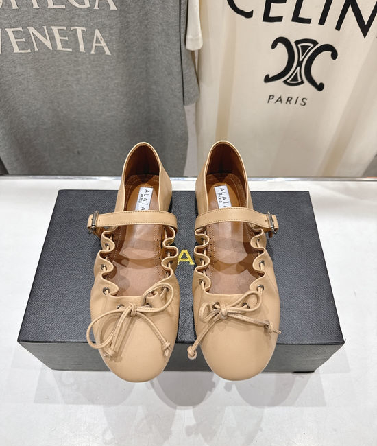 Alaia Genuine Leather Mary Jane Ballet Flats for Daily Wear