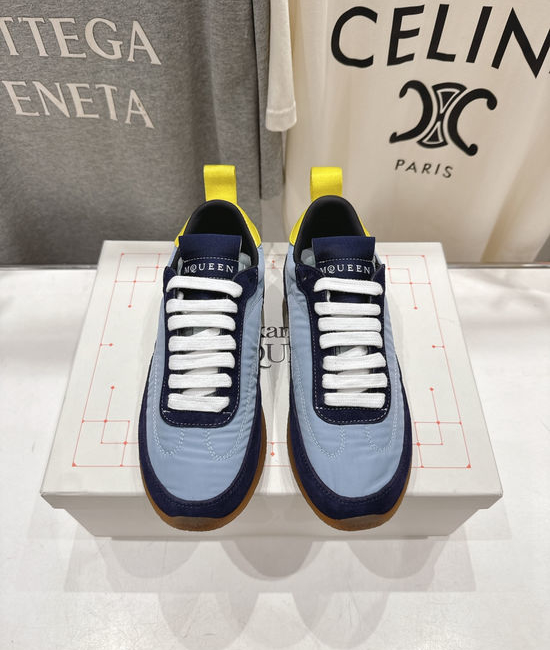 McQueen Suede Low Top Lightweight Casual Walking Comfortable Sneakers