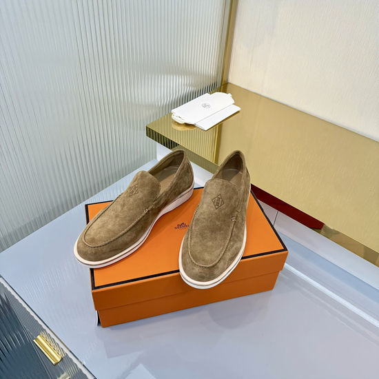 Hermes Vintage Inspired Loafers with Premium Suede Upper
