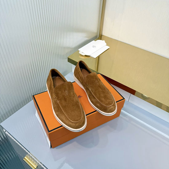 Hermes Vintage Inspired Loafers with Premium Suede Upper