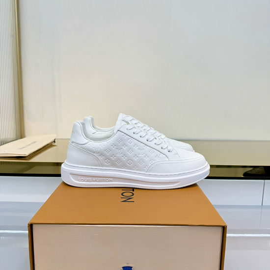 Louis Vuitton LV Premium Thick Sole Casual Sports Sneakers with Leather Upper