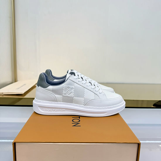 Louis Vuitton LV Premium Thick Sole Casual Sports Sneakers with Leather Upper