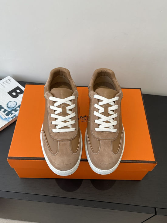 Hermes Retro Trainer Shoes with H Logo for Timeless Appeal