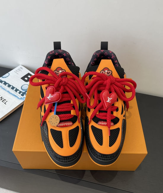 Louis Vuitton LV Skateboard-Inspired Sneakers with Monogram Texture