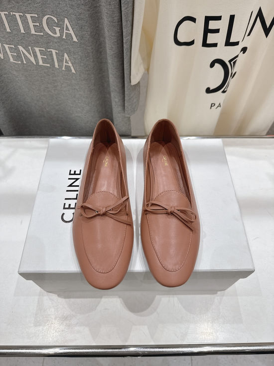 Celine Genuine Leather Slip-on Flat Casual Loafers