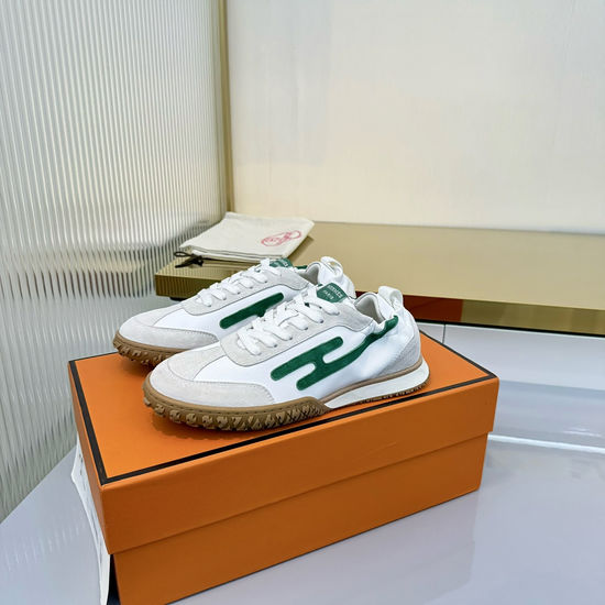 Hermes Vintage Leather Casual Skate Shoes with Comfortable Lining