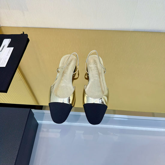 Chanel Classic Slingback Flats Premium Sheepskin Upper Leather Sole