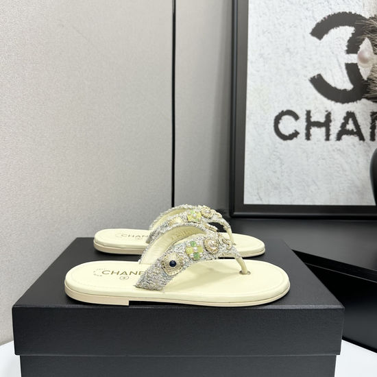 Chanel Premium Sheepskin Sandals Comfortable Lining Durable Sole Footwear