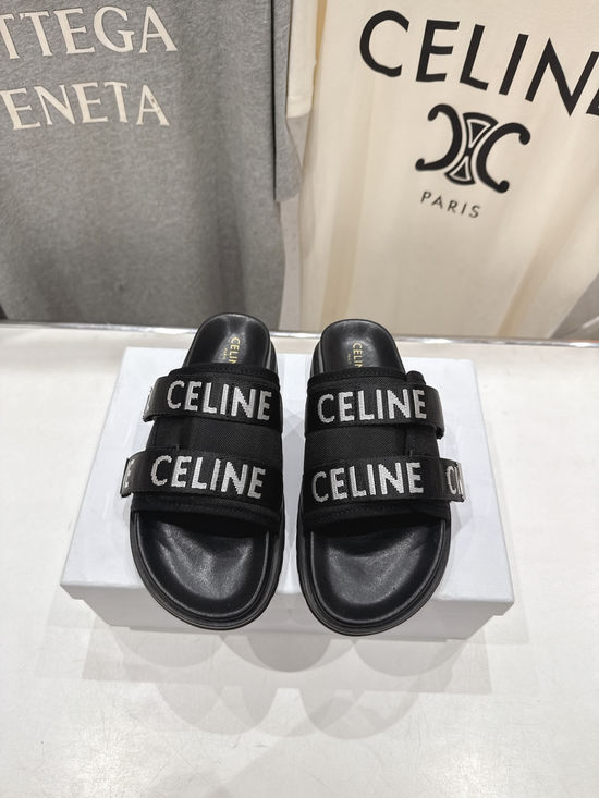 Celine Velcro Buckle Mule Sandals With Soft Breathable Lining