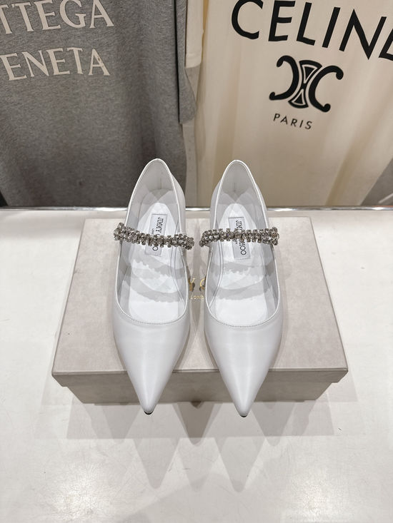 Jimmy Choo Classic Cowhide Mary Jane Flats Soft Inner Lining