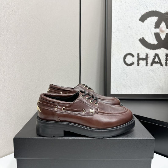 Chanel Vintage Chain Quilted Sheepskin Loafers Casual Comfortable Footwear