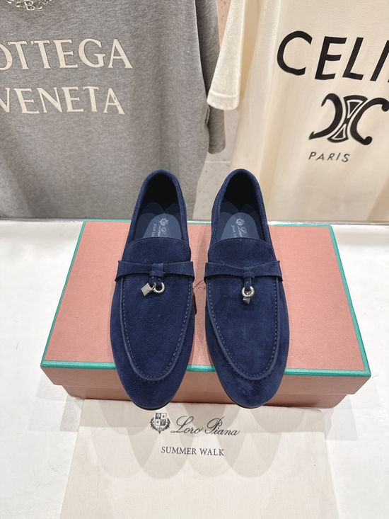 Loro Piana High Quality Suede Upper Slip-On Casual Loafers
