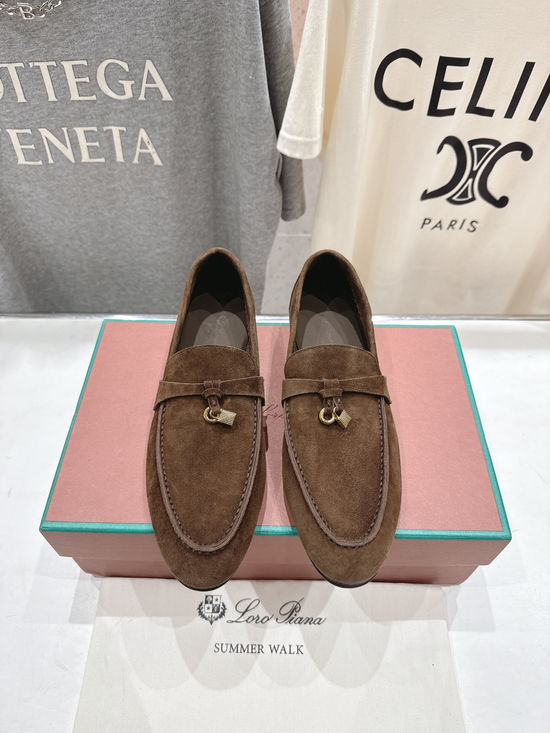 Loro Piana High Quality Suede Upper Slip-On Casual Loafers