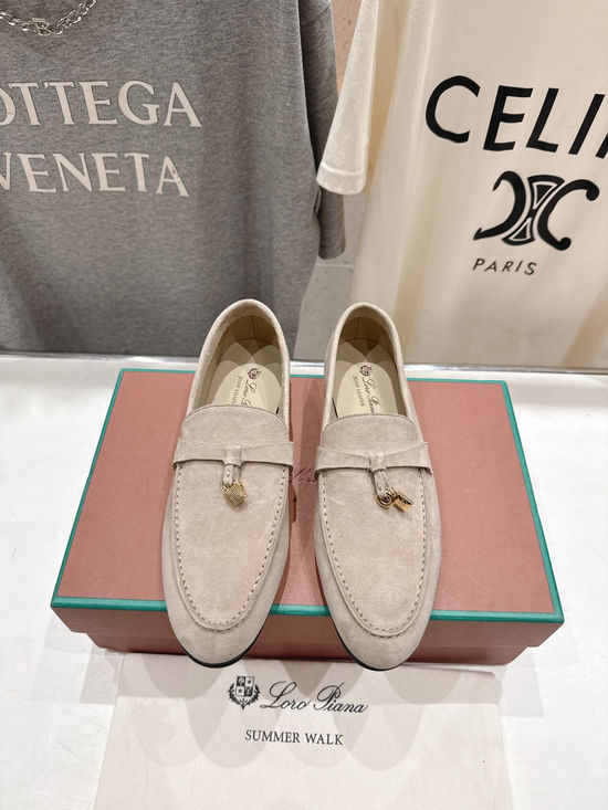 Loro Piana High Quality Suede Upper Slip-On Casual Loafers