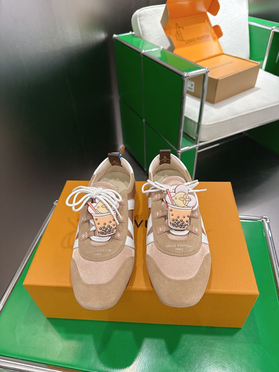 Louis Vuitton Mixed Material Ballet Sneakers Lightweight Comfortable Casual Shoes