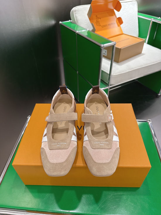 Louis Vuitton Mixed Material Ballet Sneakers Lightweight Comfortable Casual Shoes