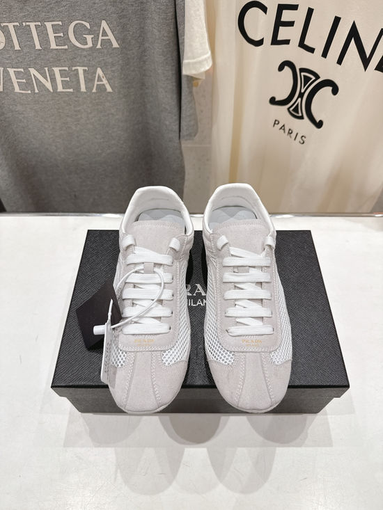 Prada Breathable Mesh Suede Comfortable Casual Sneakers
