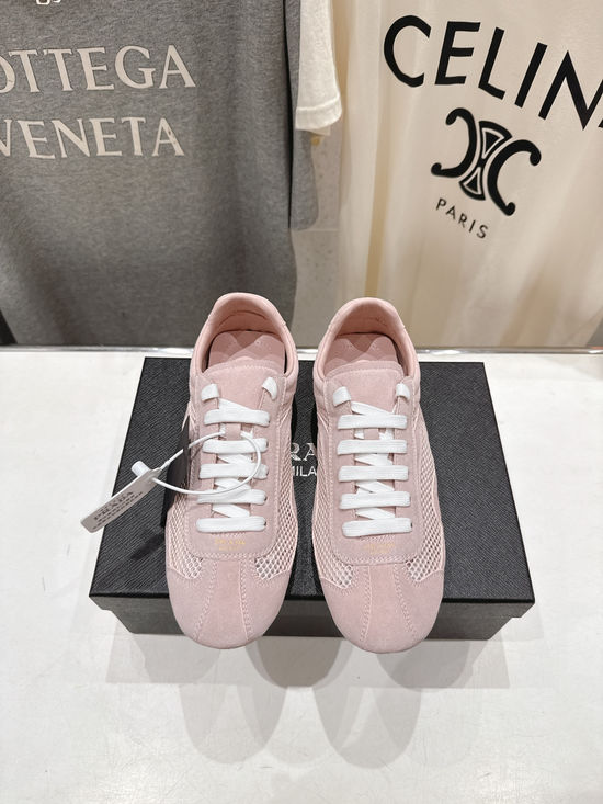 Prada Breathable Mesh Suede Comfortable Casual Sneakers