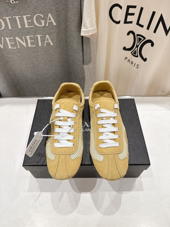 Prada Breathable Mesh Suede Comfortable Casual Sneakers