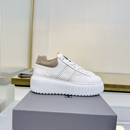Hogan Premium Leather Lightweight Thick Sole Casual Sneakers