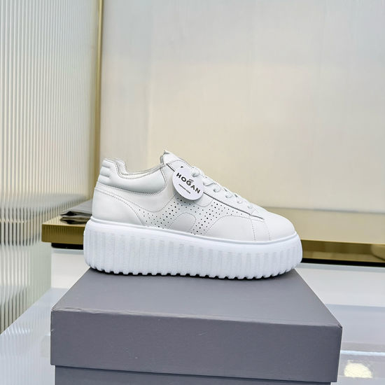 Hogan Premium Leather Lightweight Thick Sole Casual Sneakers