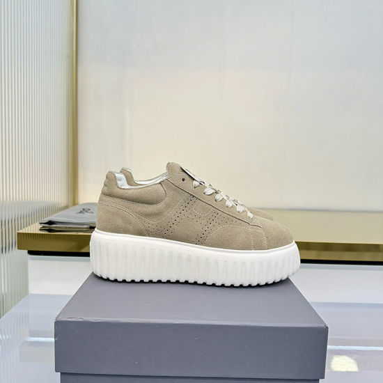 Hogan Premium Leather Thick Sole Comfortable Casual Sneakers