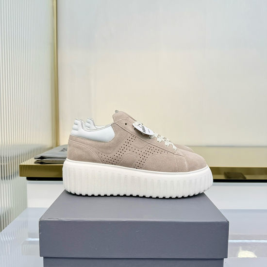 Hogan Premium Leather Thick Sole Comfortable Casual Sneakers