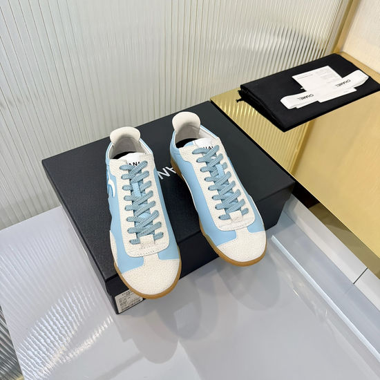 Chanel Two Tone Thick Sole Casual Leather Sneakers