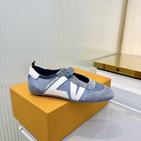 Louis Vuitton Mixed Material Ballet Style Comfortable Casual Sneakers