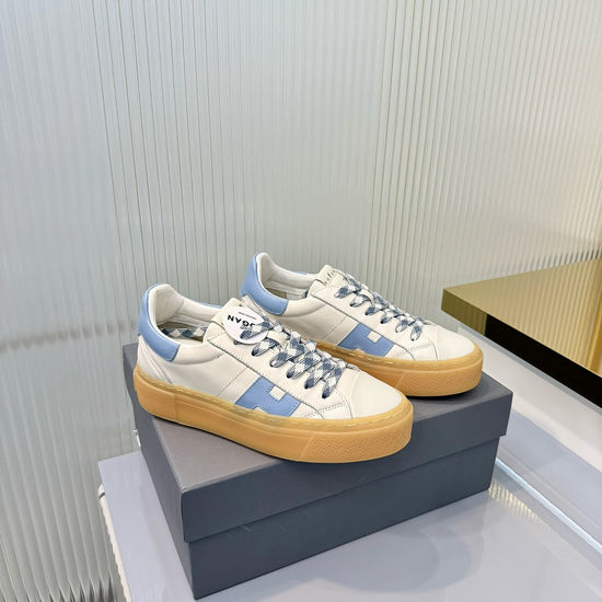 Hogan Cushioned Leather Platform Casual Comfort Shoes