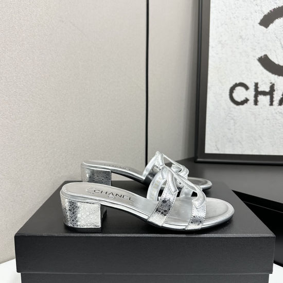 Chanel Elegant Sheepskin Slides with Deluxe Packaging