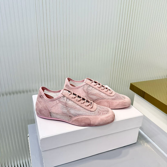 Jimmy Choo Lace Spliced Casual Sneakers Lightweight Non-slip Comfortable Daily Shoes