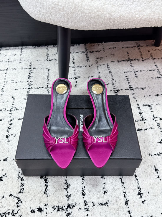 Yves Saint Laurent Square Toe Lace Up High Heel Sandals Premium Leather Shoes
