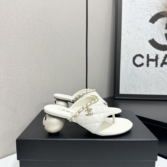 Chanel Genuine Leather Fashion Sandals Leather Outsole