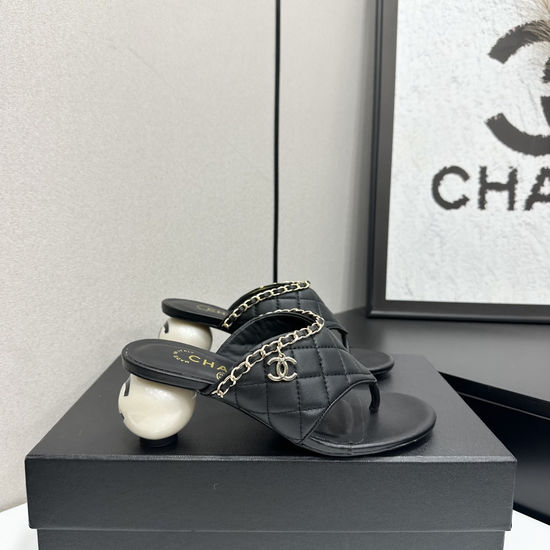 Chanel Genuine Leather Fashion Sandals Leather Outsole