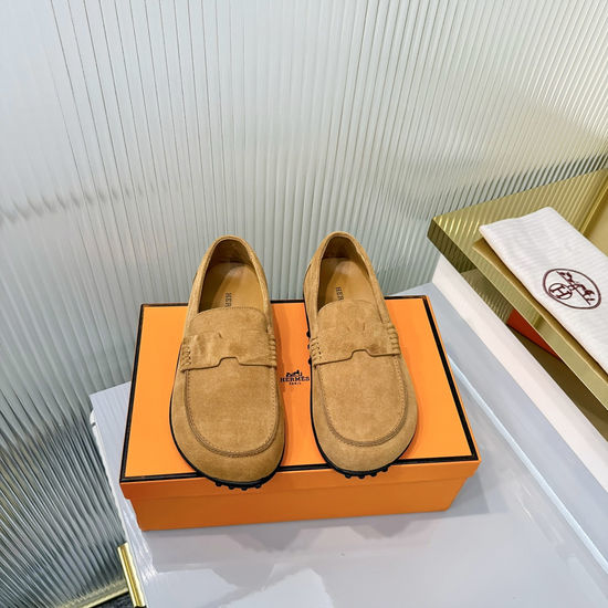 Hermes Custom Made Handcrafted Leather Loafers