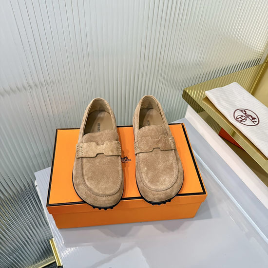 Hermes Custom Made Handcrafted Leather Loafers