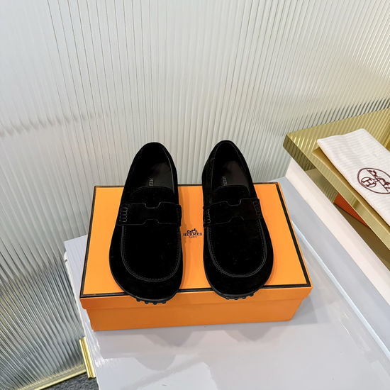 Hermes Custom Made Handcrafted Leather Loafers