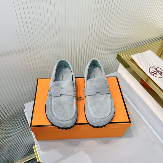 Hermes Custom Made Handcrafted Leather Loafers