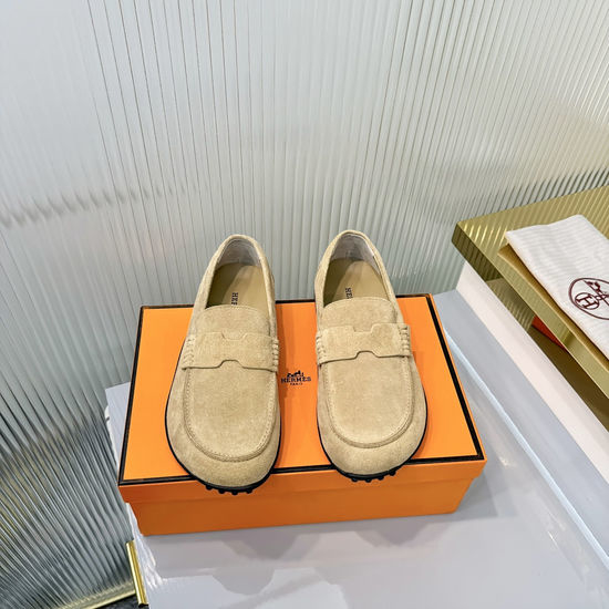 Hermes Custom Made Handcrafted Leather Loafers