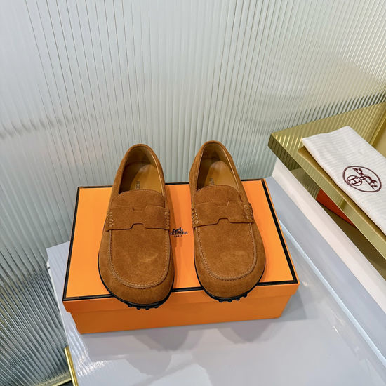 Hermes Custom Made Handcrafted Leather Loafers